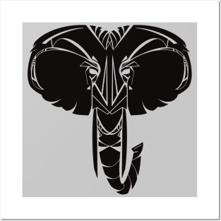 Elephant Black Posters and Art